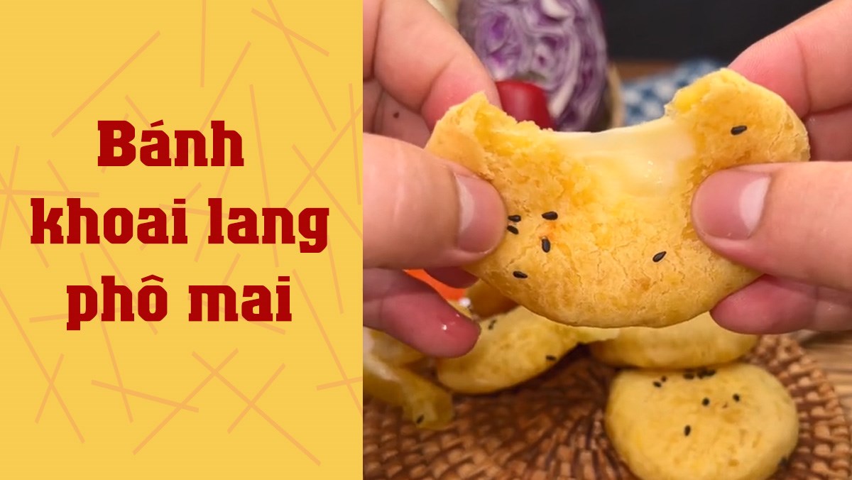 Bánh khoai lang phô mai (Công thức được chia sẻ từ TikTok Cách Nấu Ngon cùng Cách Nấu Ngon)