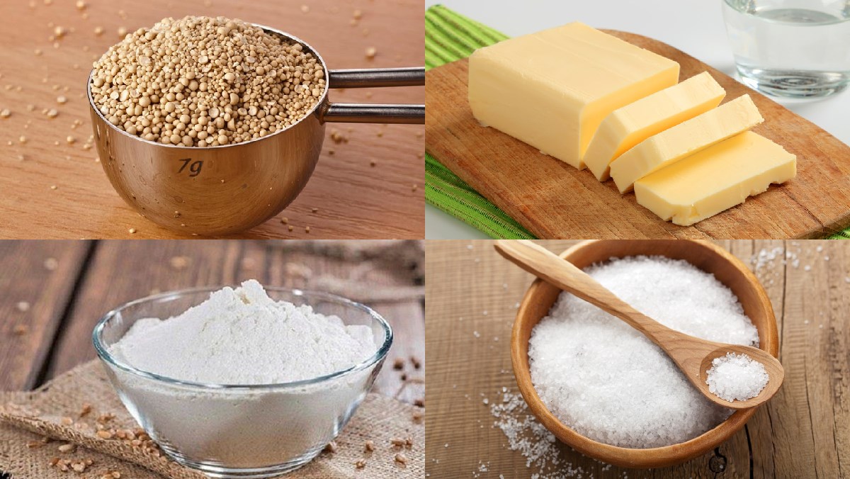 Nguyên liệu món ăn bánh mì không cần nhồi