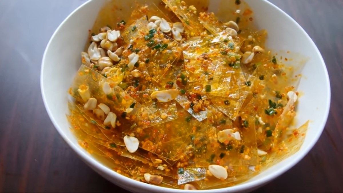 Bánh tráng mỡ hành sa tế tỏi