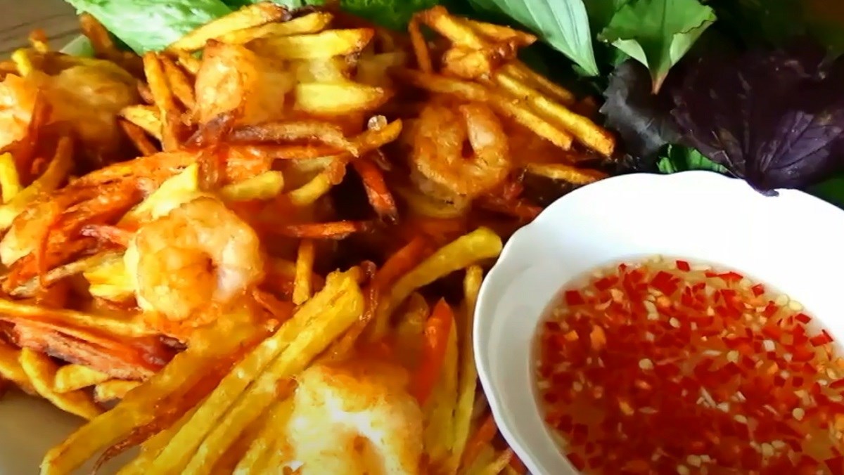 Bánh tôm khoai tây chiên giòn