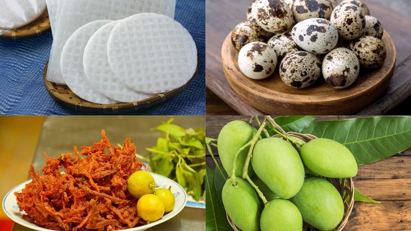 Nguyên liệu món ăn bánh tráng trộn