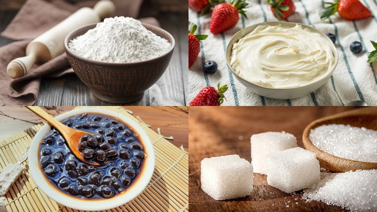 Nguyên liệu món ăn bánh trung thu trân châu đường đen