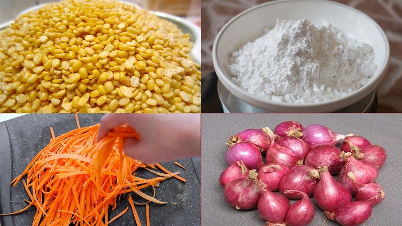 Nguyên liệu món ăn bánh bột lọc nhân đậu xanh