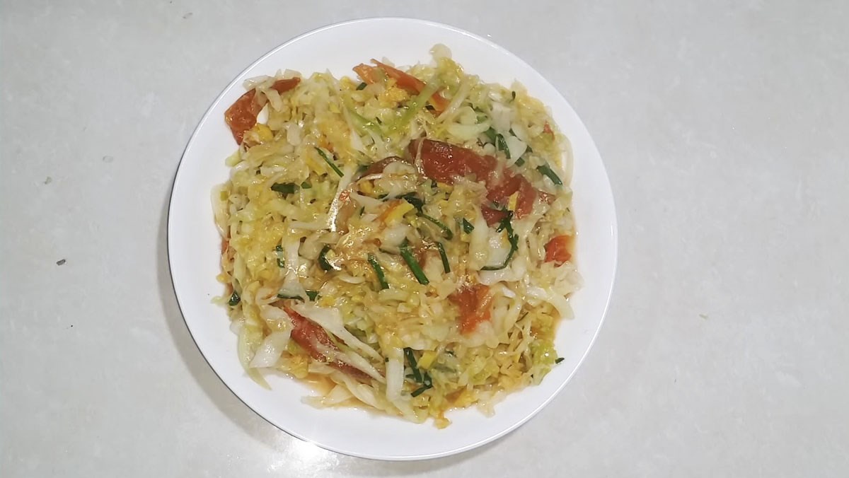 Bắp cải xào chua ngọt
