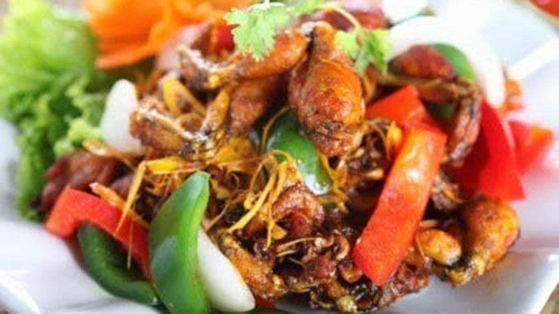 Ếch xào sả ớt