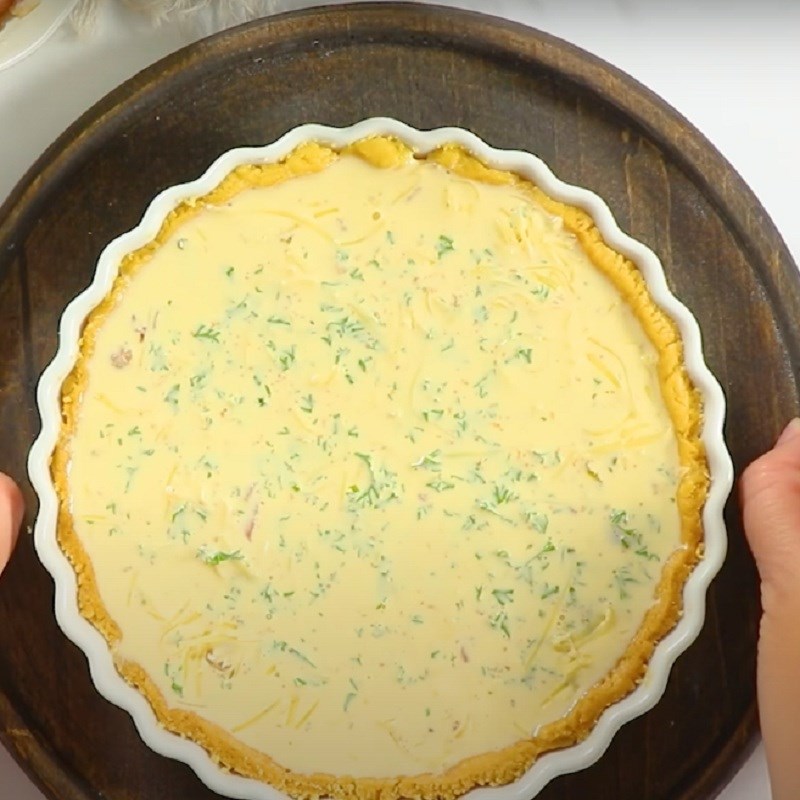 Bước 5 Làm đầy nhân và nướng bánh Bánh tart mặn - Quiche Lorain