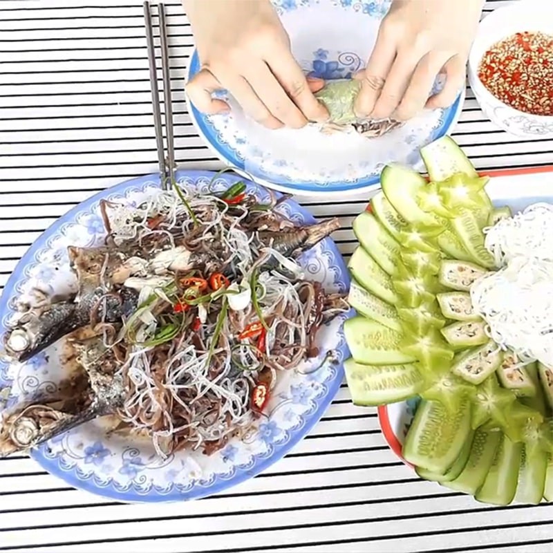 Bước 8 Thành phẩm Cá nục hấp cuốn bánh tráng