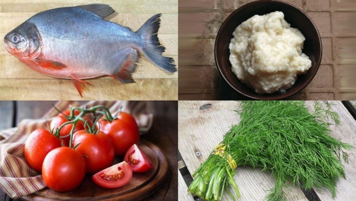 Nguyên liệu món ăn cá chim nấu canh chua