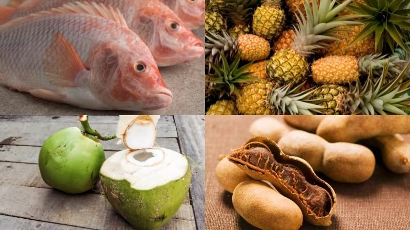 Nguyên liệu món ăn cá diêu hồng kho thơm
