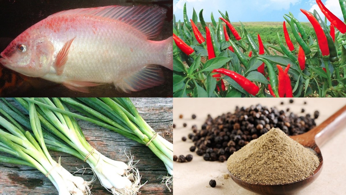 Nguyên liệu món ăn 2 cách làm cá diêu hồng kho tiêu