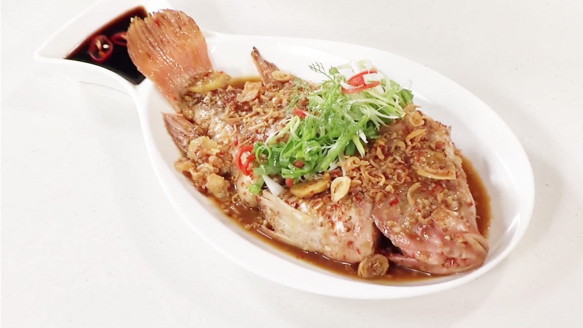Cá diêu hồng kho tương hột