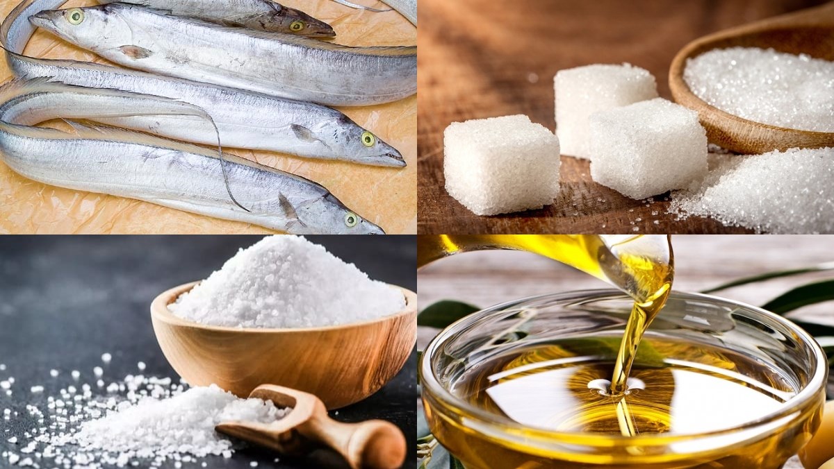 Nguyên liệu món ăn cá hố chiên sả ớt, chiên nước mắm và chiên giòn