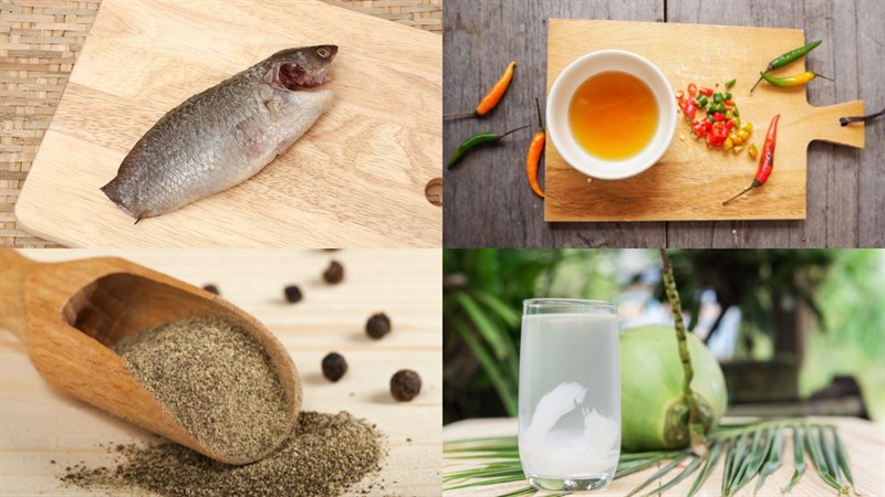 Nguyên liệu món ăn cá rô kho tiêu