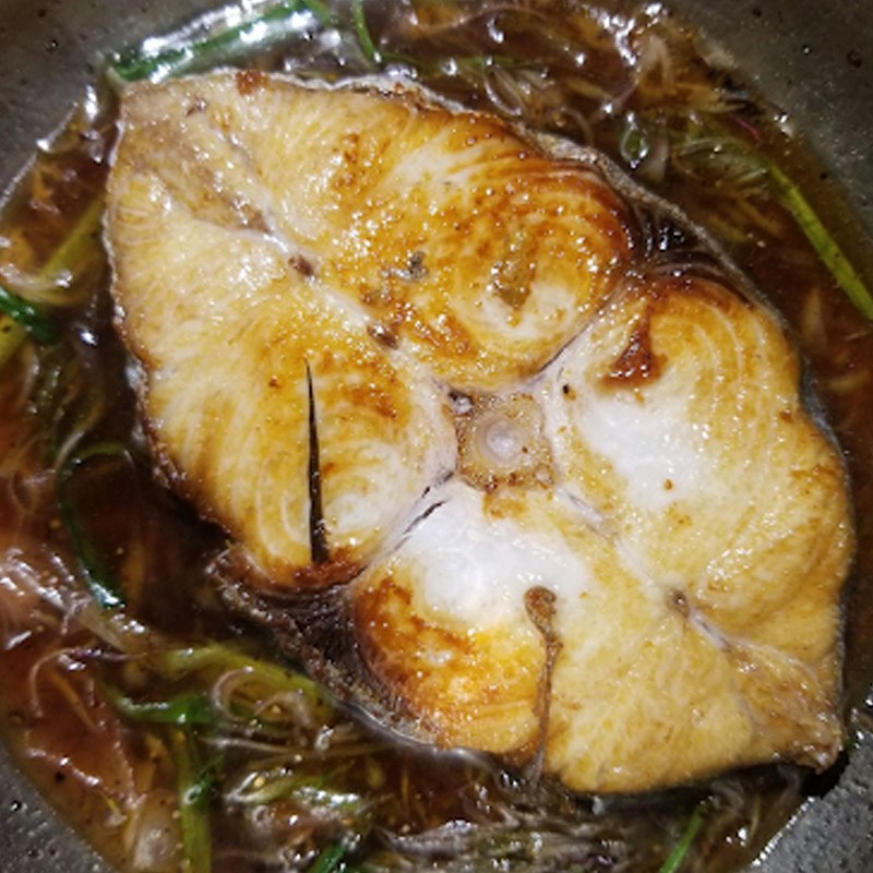 Bước 3 Kho cá Cá thu kho trà xanh
