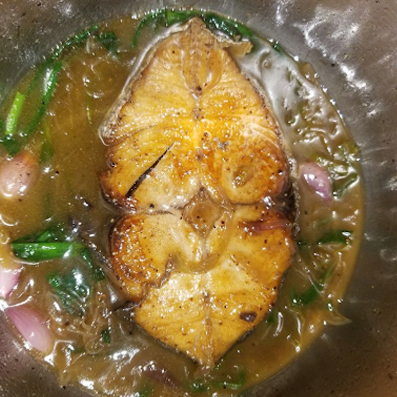 Bước 3 Kho cá Cá thu kho trà xanh