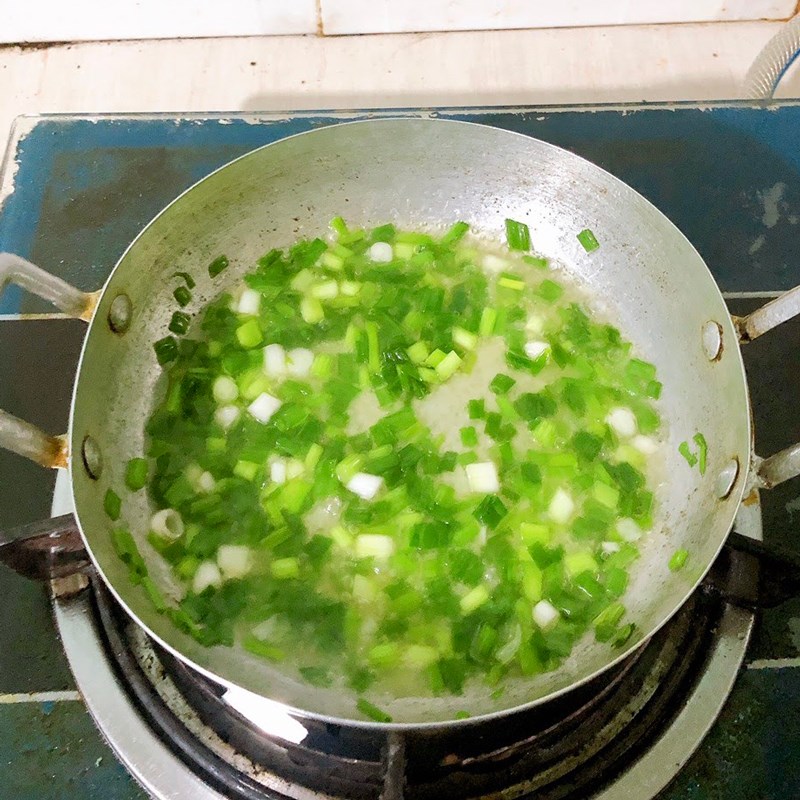 Bước 3 Làm mỡ hành Cà tím hấp mỡ hành