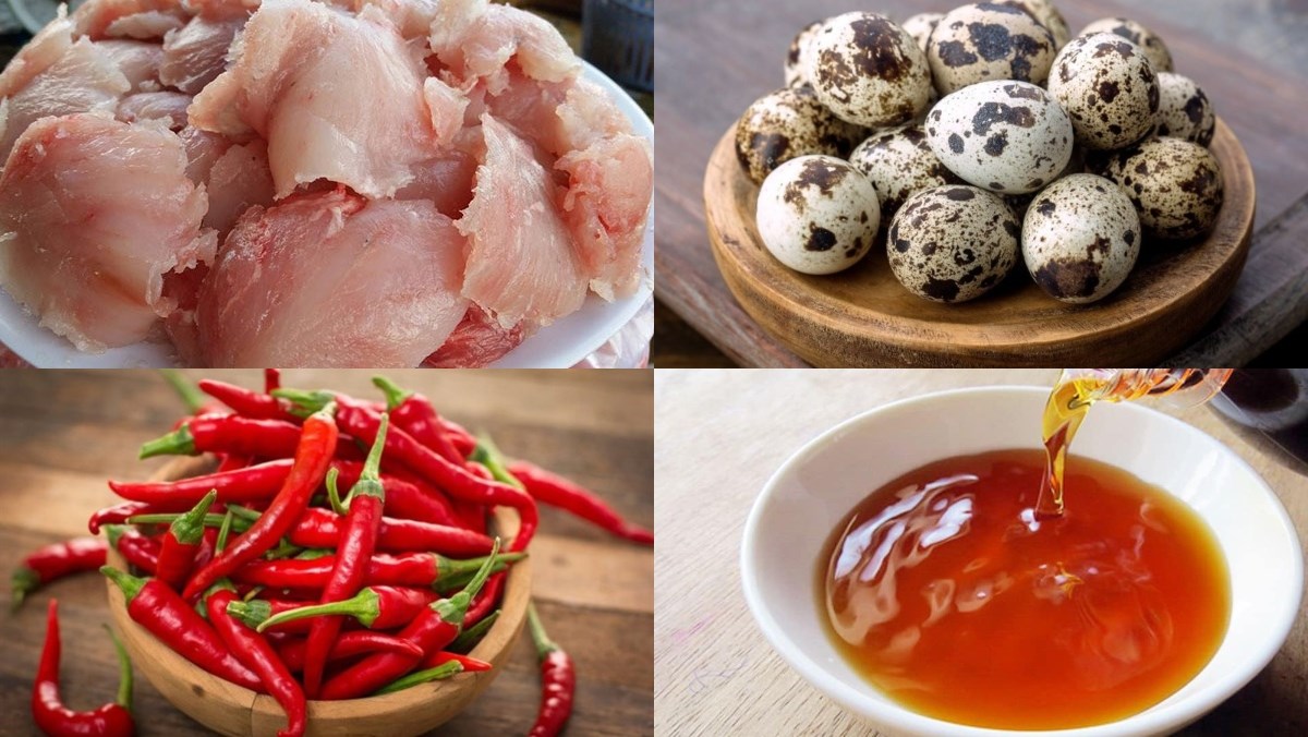 Nguyên liệu món ăn cá viên trứng cút