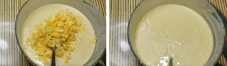 Bước 3 Trộn bắp, gừng vào hỗn hợp bột Bánh bắp chiên giòn ngọt