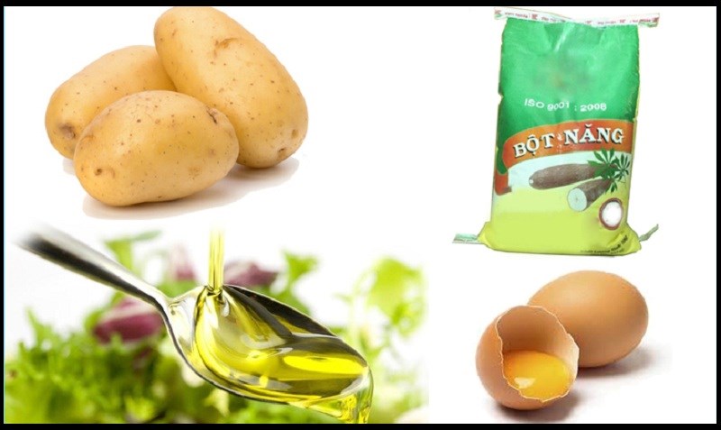 Nguyên liệu món ăn bánh khoai tây mặt cười