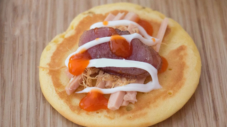 Bước 5 Kẹp bánh Bánh rán doremon nhân mặn