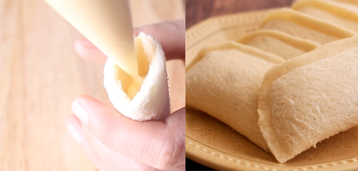 Bước 6 Nhồi nhân Bánh sữa chua chiên giòn