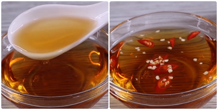 Bước 1 Pha nước chấm bánh ướt Bánh ướt bằng bánh tráng