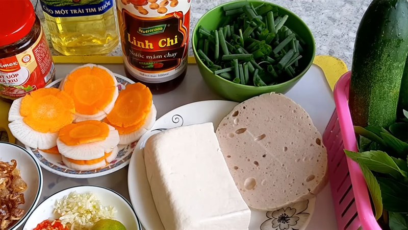 Nguyên liệu món ăn bánh ướt chay