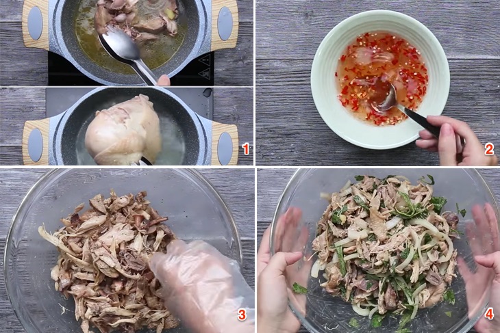 Bước 2 Làm nhân bánh ướt Bánh ướt lòng gà