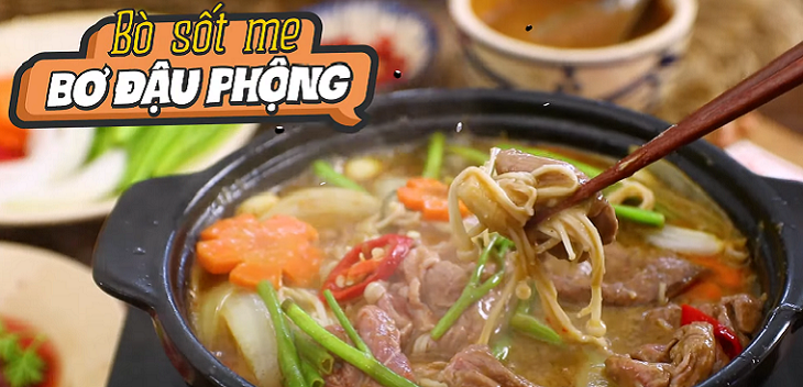 Bước 5 Thành phẩm Bò sốt me đậu phộng