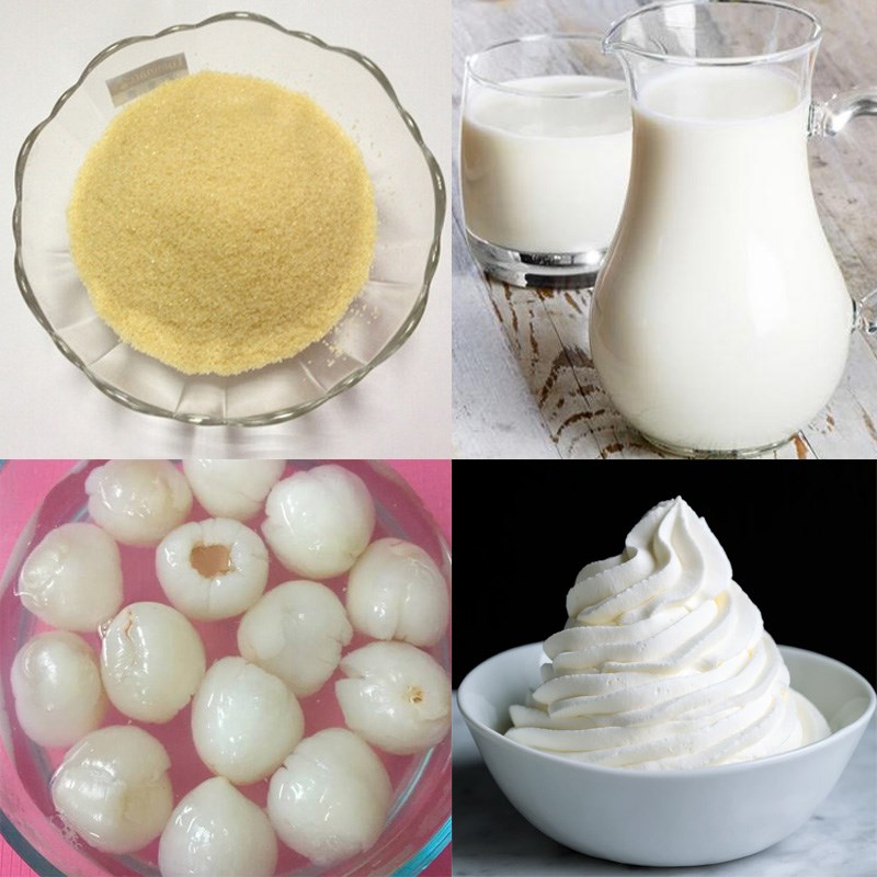 Nguyên liệu món ăn chè khúc bạch