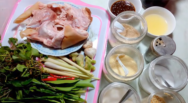 Nguyên liệu món ăn dê tái chanh