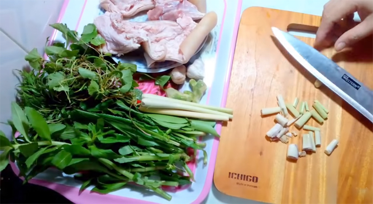Bước 2 Sơ chế nguyên liệu Dê tái chanh
