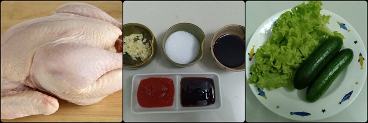 Nguyên liệu món ăn gà nướng da giòn bằng nồi chiên không dầu