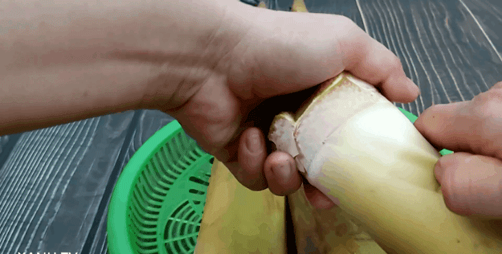 Bước 1 Sơ chế măng Măng khô