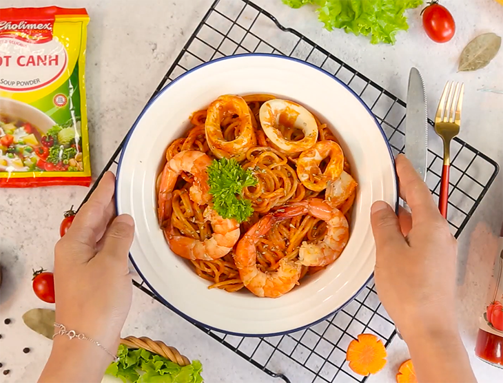 Bước 5 Hoàn thành Mì Ý hải sản