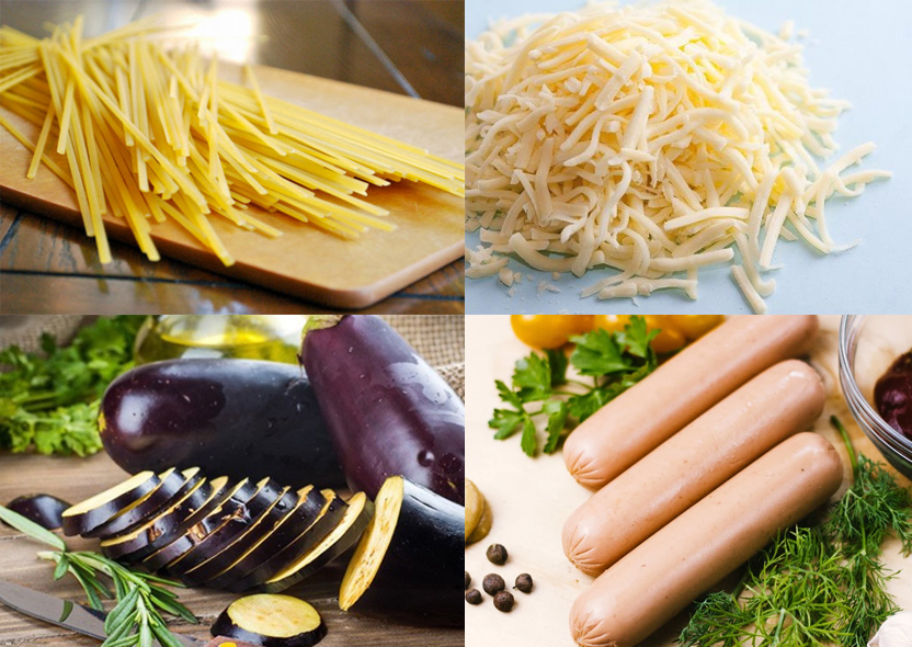 Nguyên liệu món ăn mì ý đúc lò