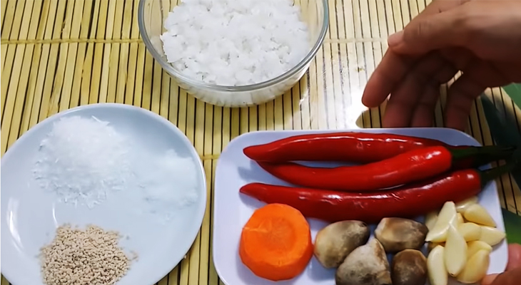 Nguyên liệu món ăn muối ớt tây ninh chay