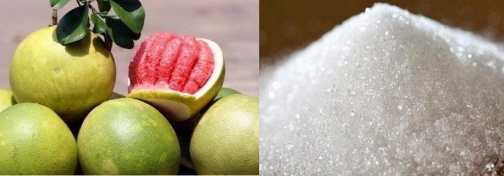 Nguyên liệu món ăn mứt cùi bưởi