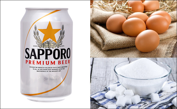 Nguyên liệu món ăn 2 cách làm: soda sữa hột gà và bia hột gà