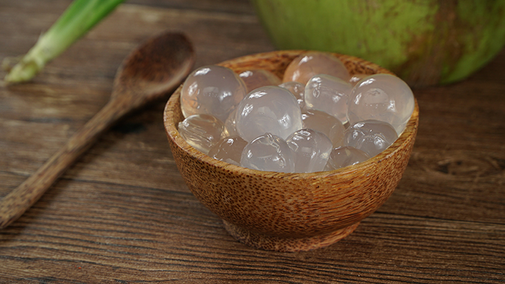 Bước 2 Thành phẩm thạch dừa viên bi