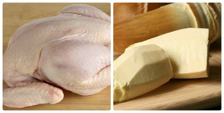 Nguyên liệu món ăn gà xào măng tươi