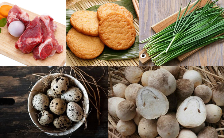 Nguyên liệu món ăn bánh canh hẹ