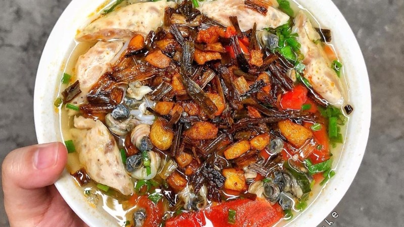 Bún ốc tóp mỡ