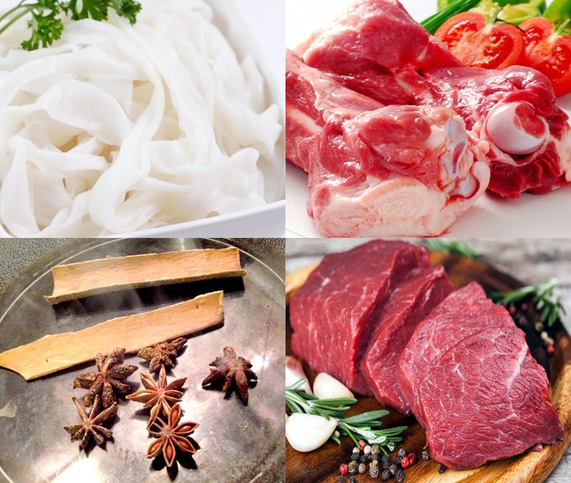 Nguyên liệu món ăn 2 cách nấu phở heo