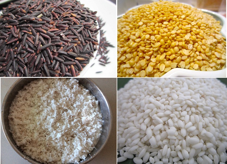 Nguyên liệu món ăn xôi nếp cẩm