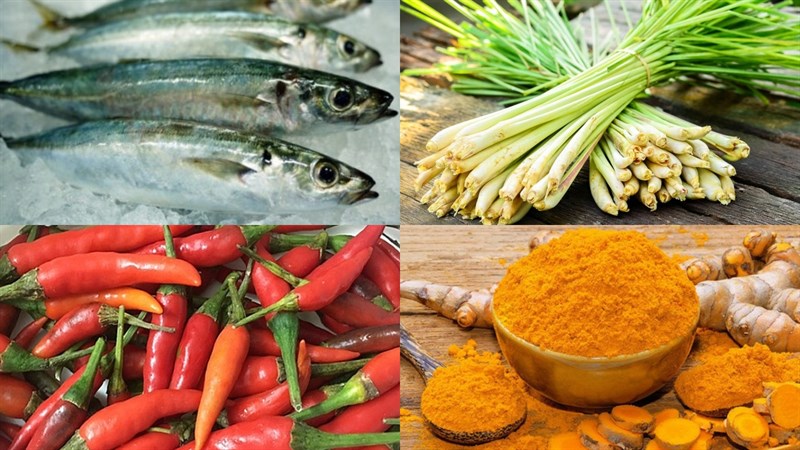 Nguyên liệu món ăn 2 cách làm cá nục kho sả ớt