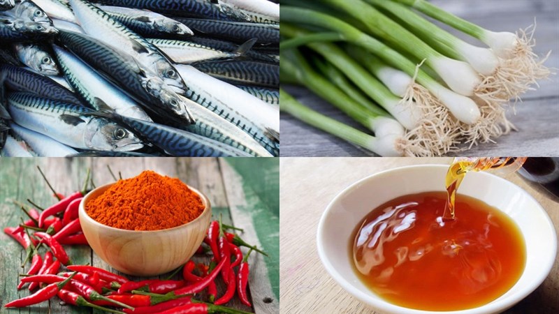 Nguyên liệu món ăn cá nục kho cay