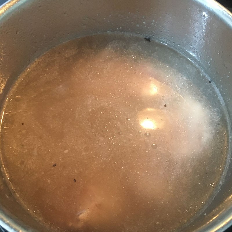 Bước 3 Nấu canh bí đỏ sườn heo Canh bí đỏ nấu sườn heo