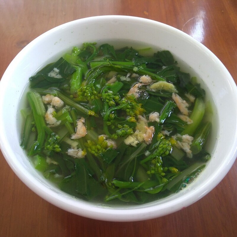 Bước 3 Thành phẩm Canh cải ngồng tôm khô