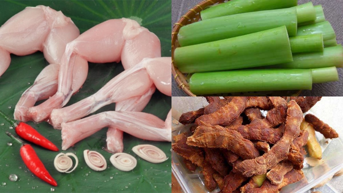 Nguyên liệu món ăn canh chua ếch